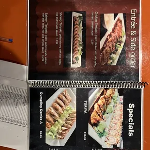 a menu for a restaurant