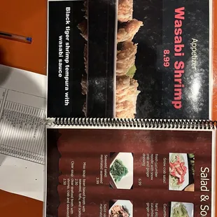 a menu for a restaurant