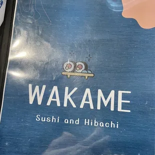 the menu