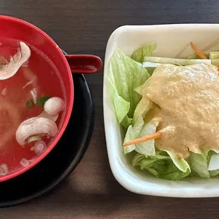 Clear Soup &amp; Salad