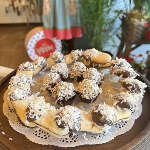 Raspberry Milanos and Ferrero Rocher dipped in CBD/CBG Milk Chocolate