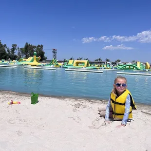 Very clean and not crowded. Kids enjoyed zip line, ninja park,Hamster ball and aqua park.