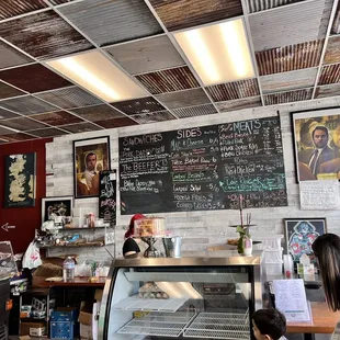 a man and a woman at a counter