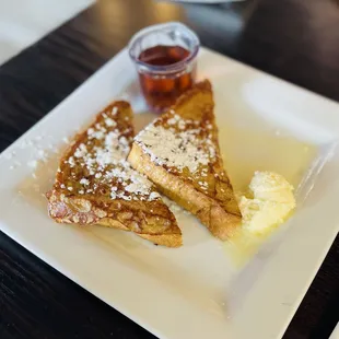french toast with syrup and butter
