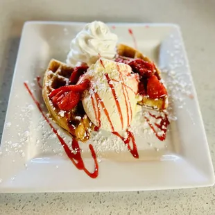 food, waffles