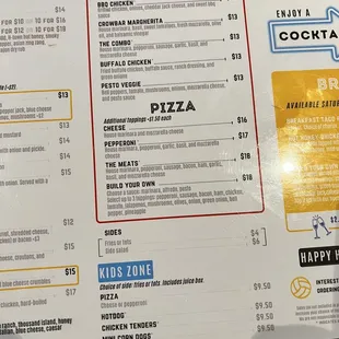 Flatbread &amp; Pizza Menu