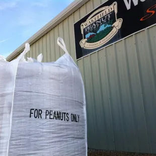 a large bag of peanuts