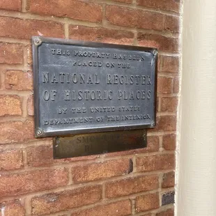 National Register of Historic Places plaque