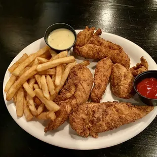 Chicken tenders and fries