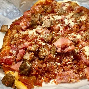 Meat Lovers Flatbread (minus one piece)