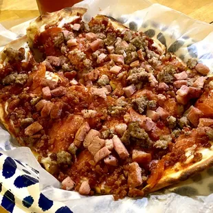 Meat Lovers Flatbread Pizza