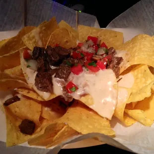 Steak nachos: the steak and nachos were spot on!
