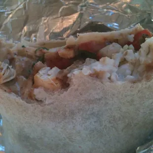 A half-devoured burrito. Good stuff! (10/23/13)