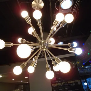 Retro style Sputnik ceiling light.