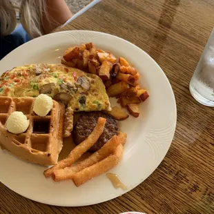 food, waffles