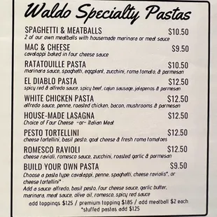 When they say 'specialty', it's best to listen and try.