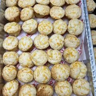 Waldos cheddar biscuits with honey butter