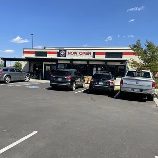 Restaurant exterior. Plenty of dedicated parking!