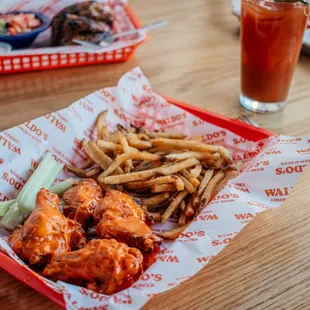 chicken wings and fried chicken, food