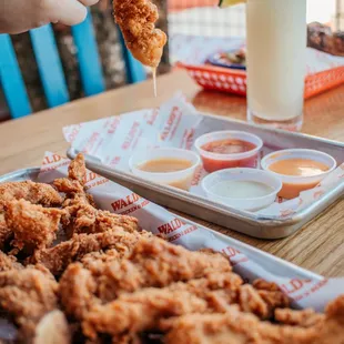 chicken wings and fried chicken, food