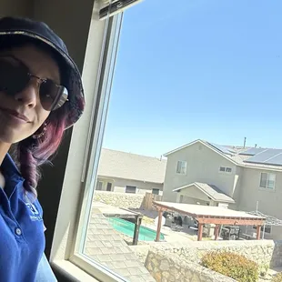 New glass - it looks like there's nothing there.