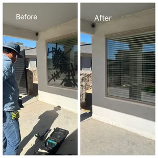 Double pane picture window glass replacement