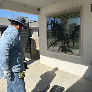 Before broken glass replacement