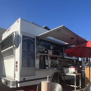 Taco truck. Clean seating.