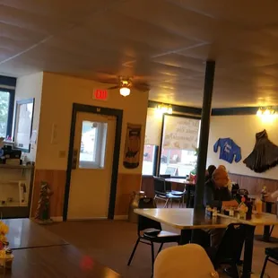 a view of the dining area