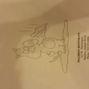 a drawing of a man and a woman