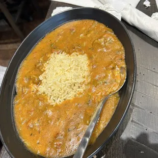 Crawfish etouffee (it&apos;s a large portion)