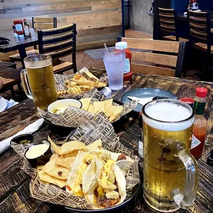 Hawaiian pork tacos and the Buffalo chicken wrap!!!