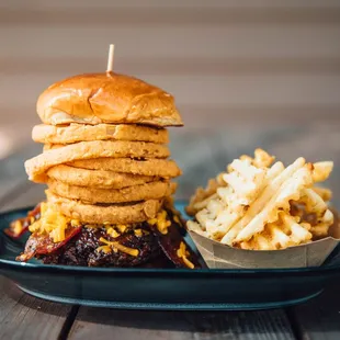 burger and fries