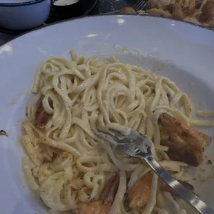 This is the Pasta Alfredo. The dish that absolutely disgusted me. I am NEVER eating here again.