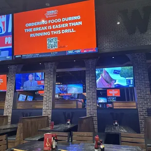 a view of the dining area