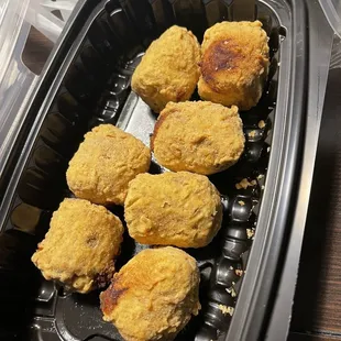 Boudin balls, thumbs down.