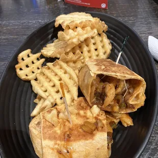 Cajun Press with Waffle Fries