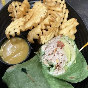Cali Wrap with Waffle Fries