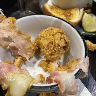 Bacon n shrimp app!  With raw bacon!