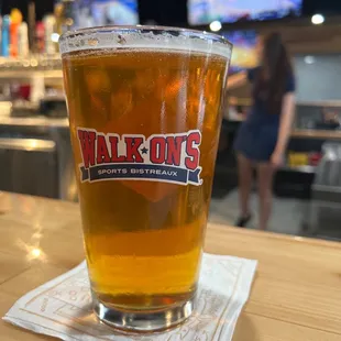 a glass of beer