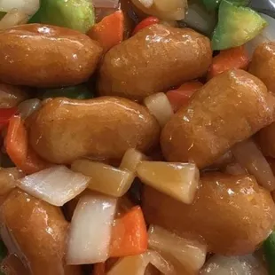 a plate of stir fried vegetables