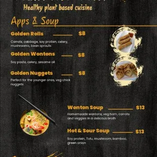 a menu for a restaurant