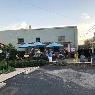 the outside of the building