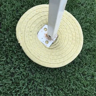 08.27.16  poles on pop up tents cannot penetrate on the turf