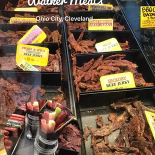 a variety of meats for sale