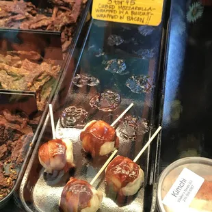 bacon bites on skewers
