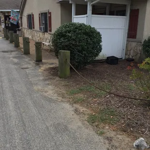 unmaintained building, they use window a/c units, windows were dirty.  located at a campground.
