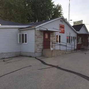 the front of the restaurant