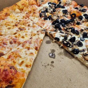 Cheese pizza, Veggie pizza