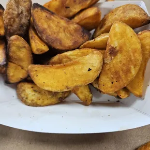 Thick potato wedges